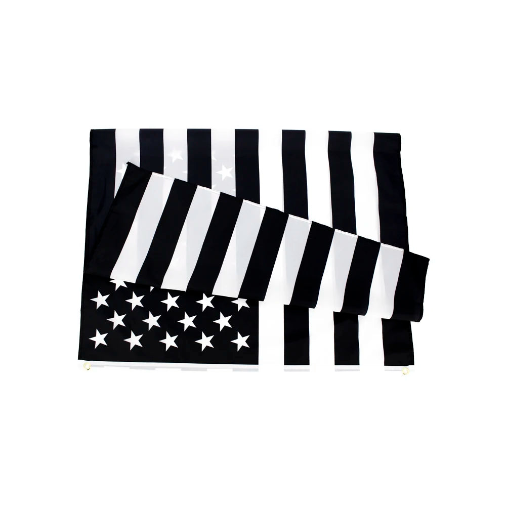 Black and White American Flag, 3x5 ft