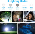 Tactical XHP70 LED flashlight beam
