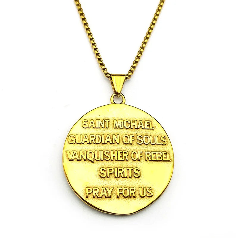 Saint Michael Medal Pendant Necklace