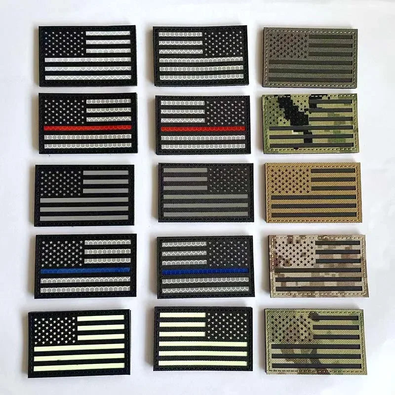 IR Reflective US Flag Patch 8 x 5 cm
