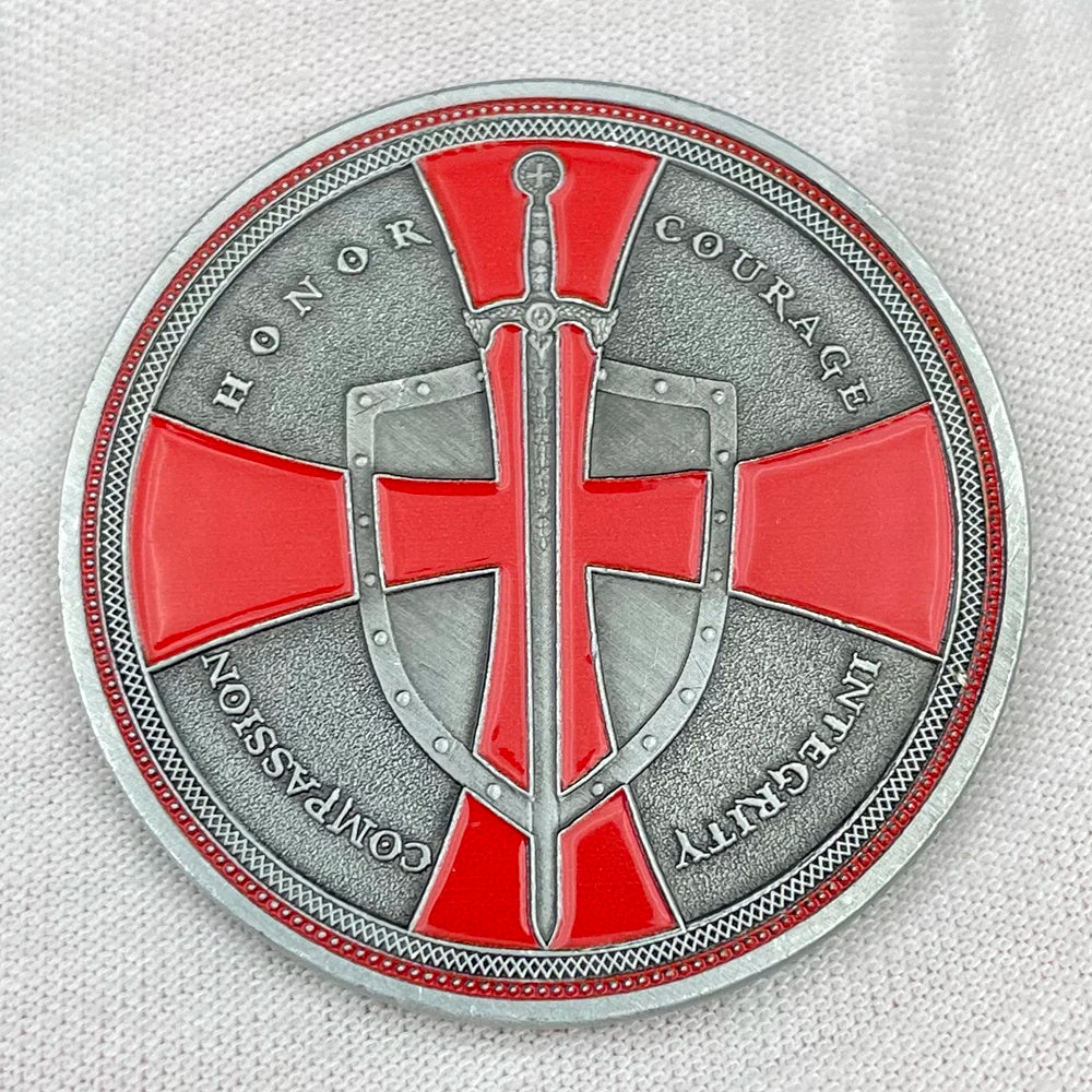 Knights Templar Red Cross Coin