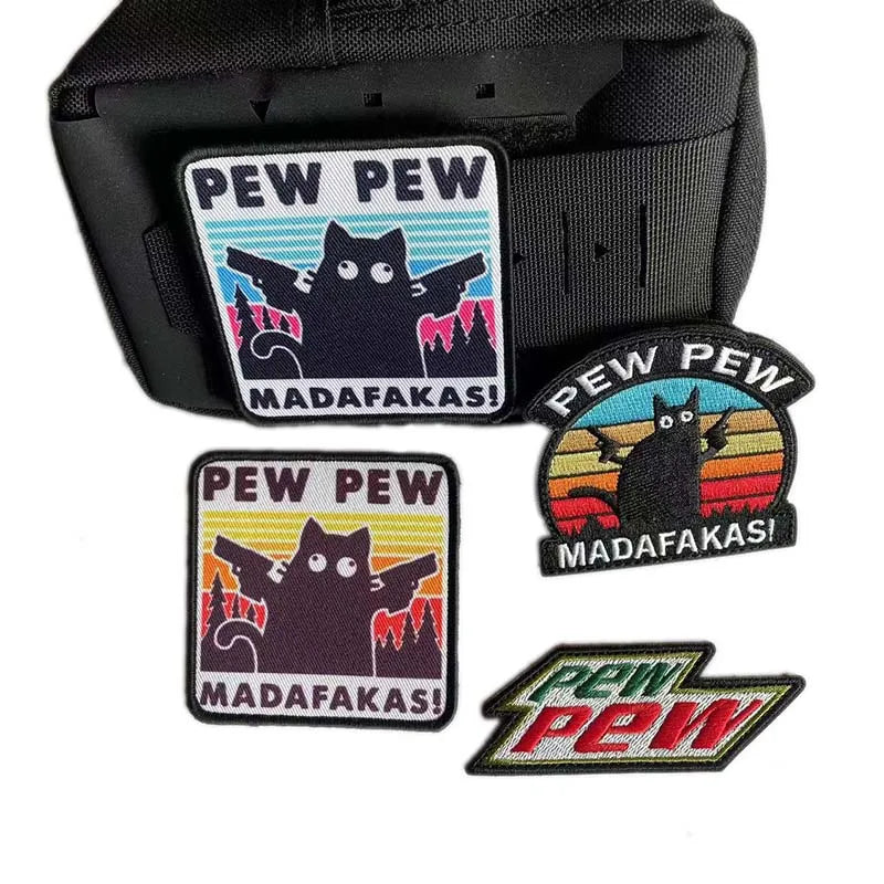 PEW Madafakas Funny Cat Patches