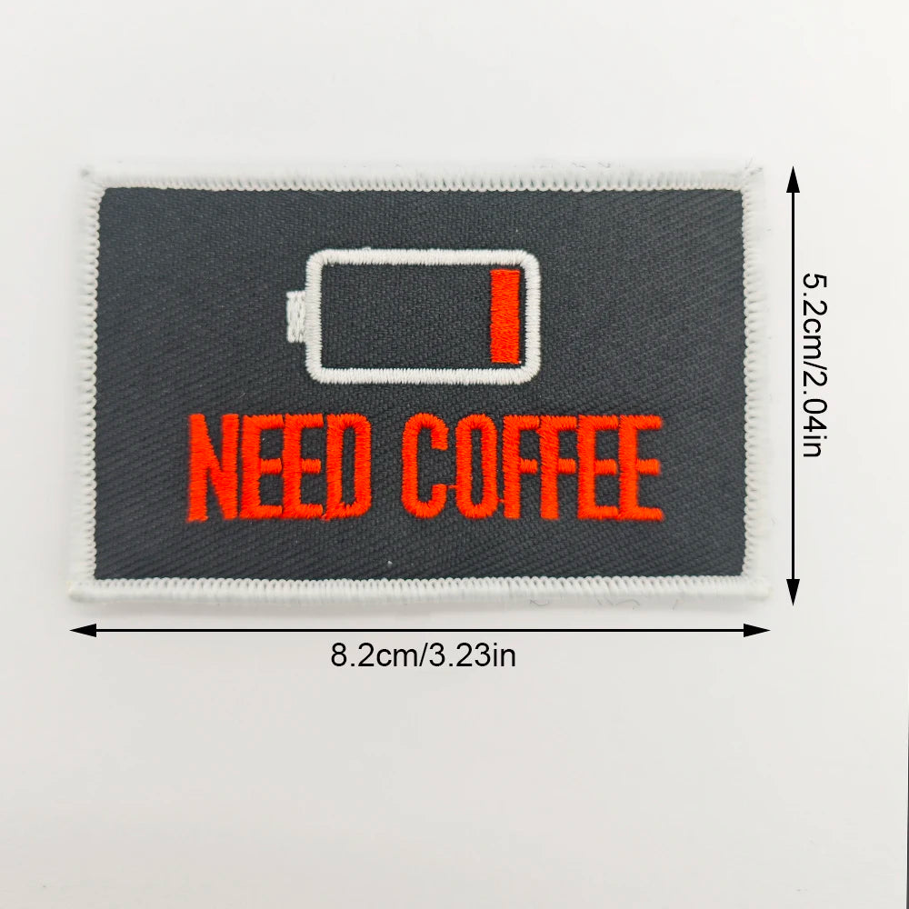 Low Battery Need Coffee Patch