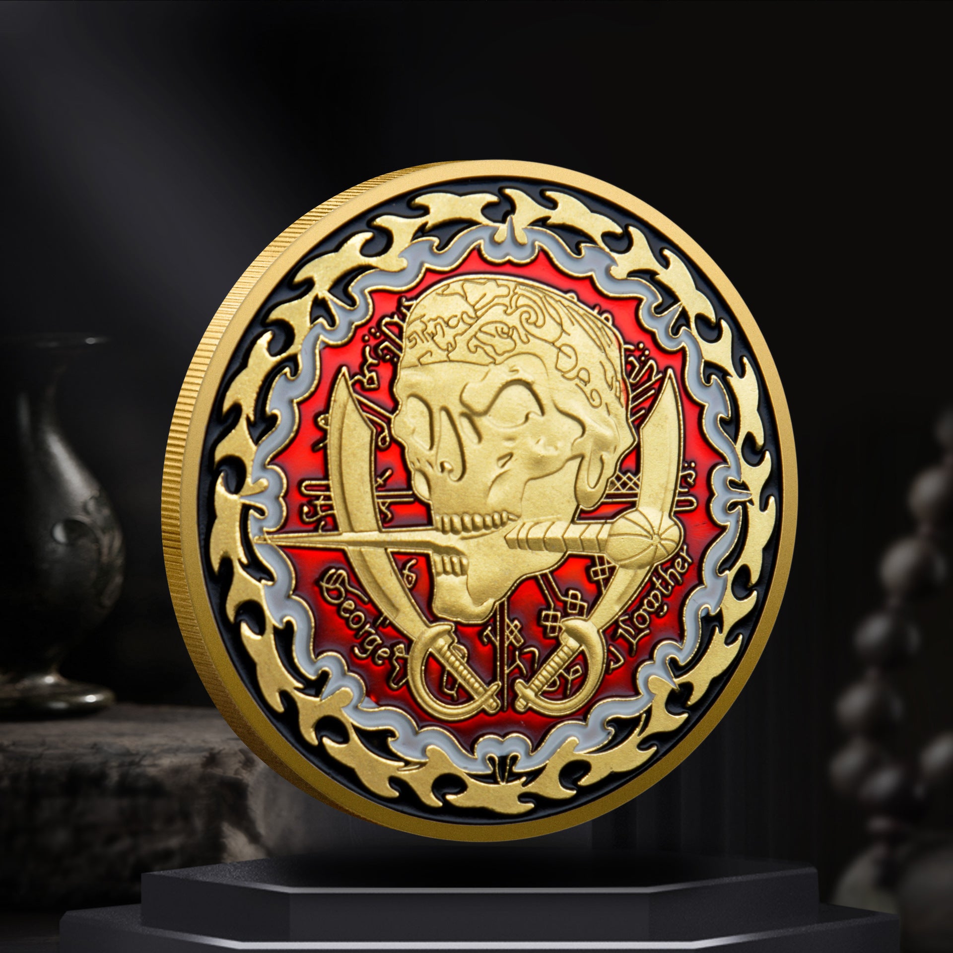 Pirate Skull Challenge Coin