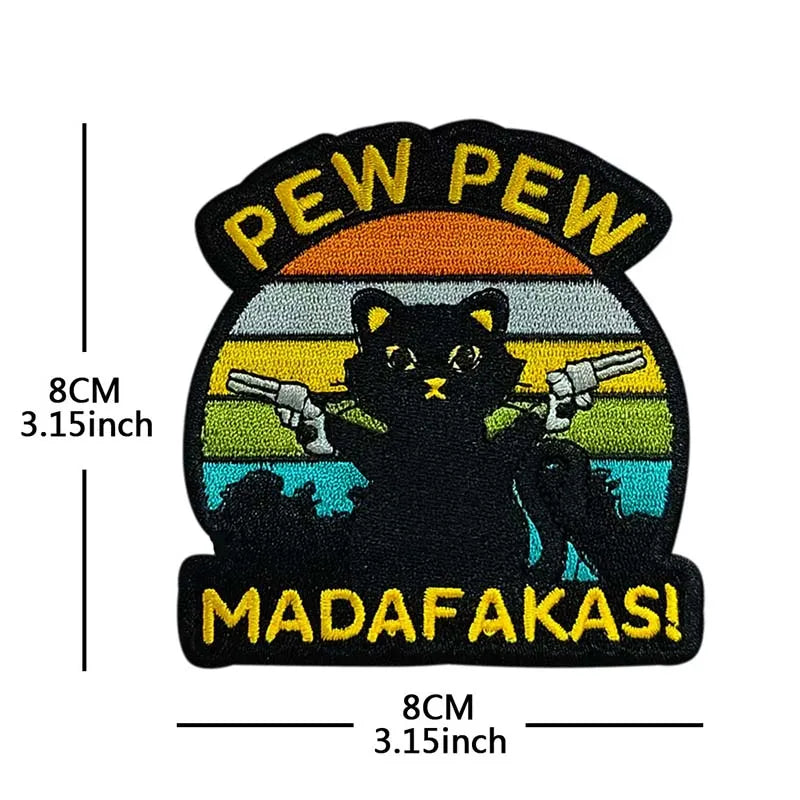 PEW Madafakas Funny Cat Patches