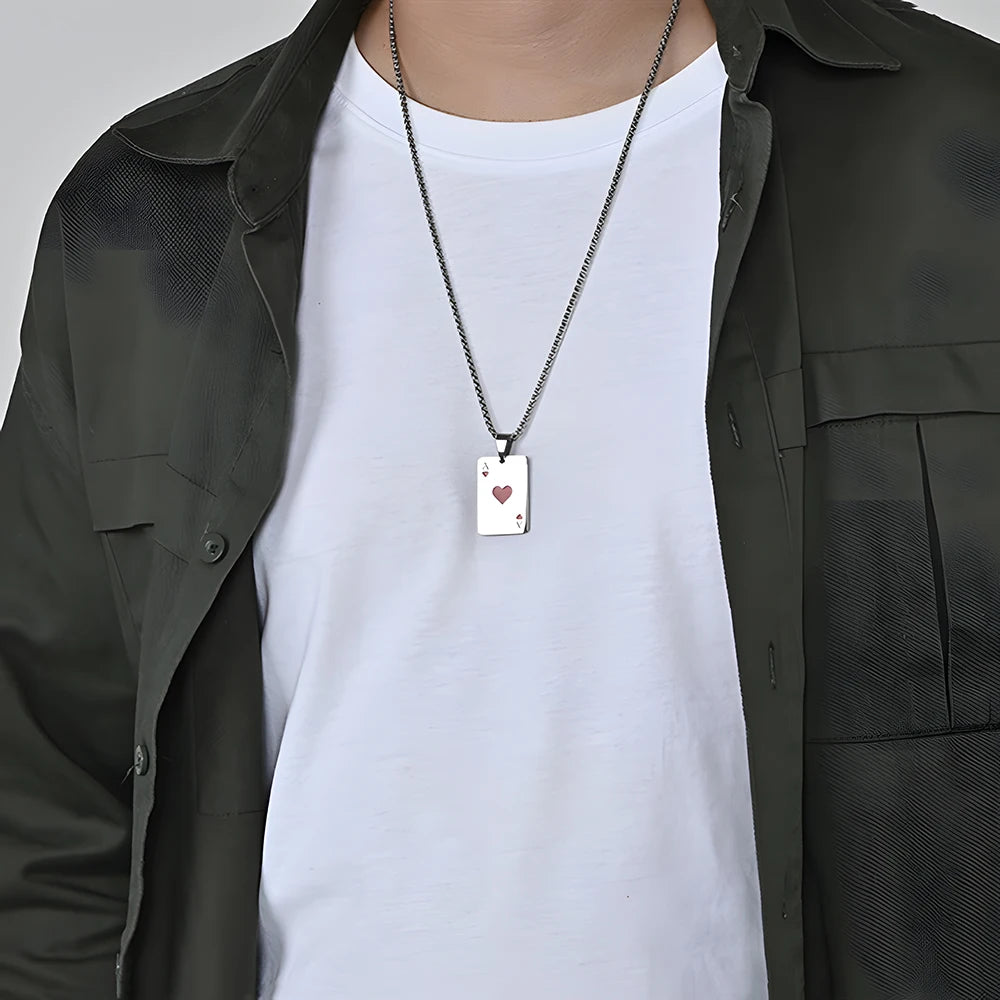 Ace of Spades Pendant Necklace