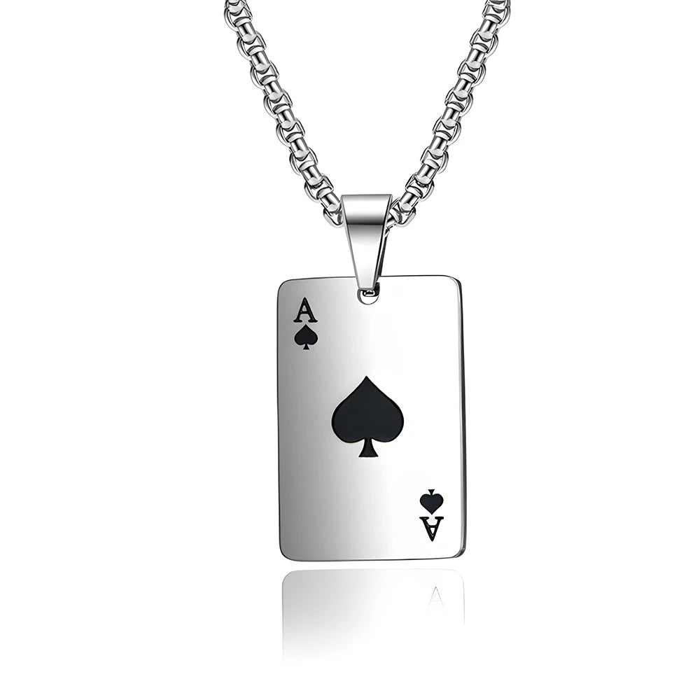 Ace of Spades Pendant Necklace