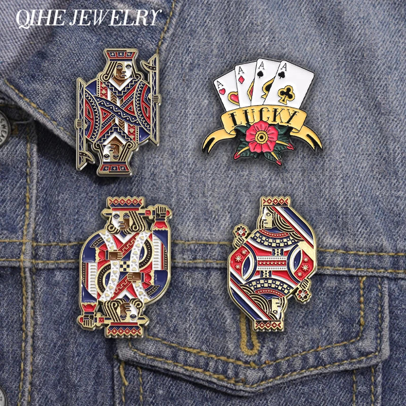 Playing Card Suit Enamel Pins