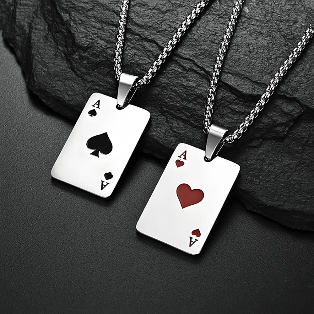 Ace of Spades Pendant Necklace