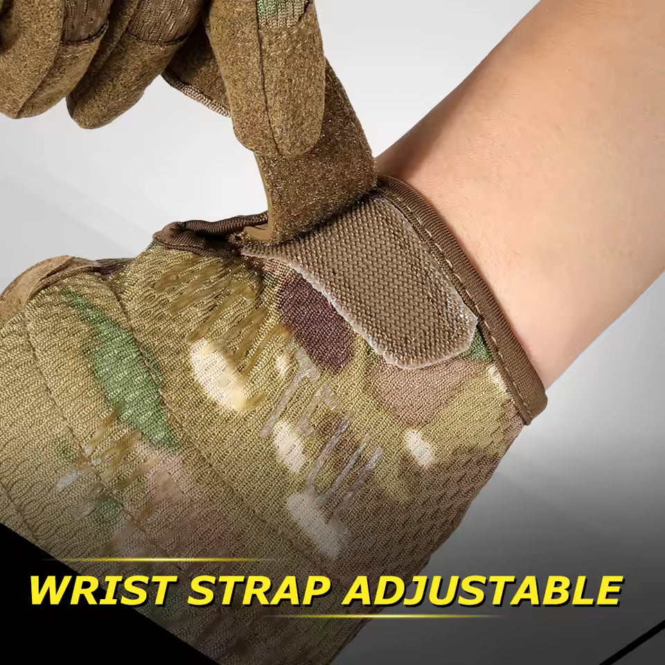 Gloves wrist strap closure