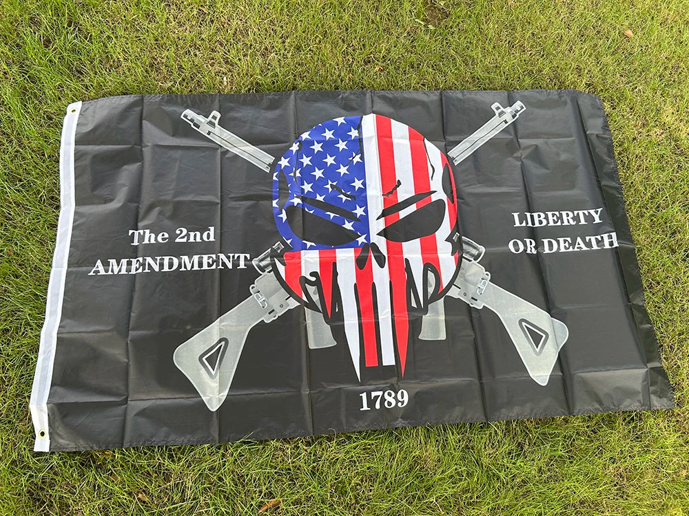 2nd Amendment Skull Flag, 3x5 ft