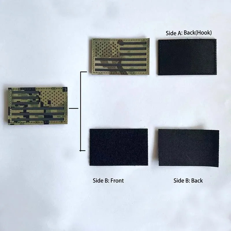 IR Reflective US Flag Patch 8 x 5 cm