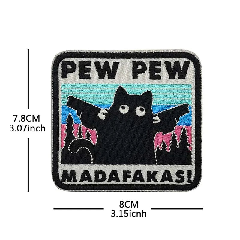 PEW Madafakas Funny Cat Patches