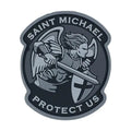 Saint Michael Protect Us 3D PVC patch in subdued grey