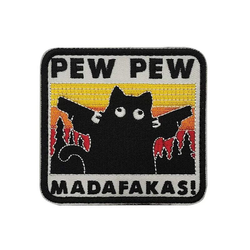 PEW Madafakas Funny Cat Patches