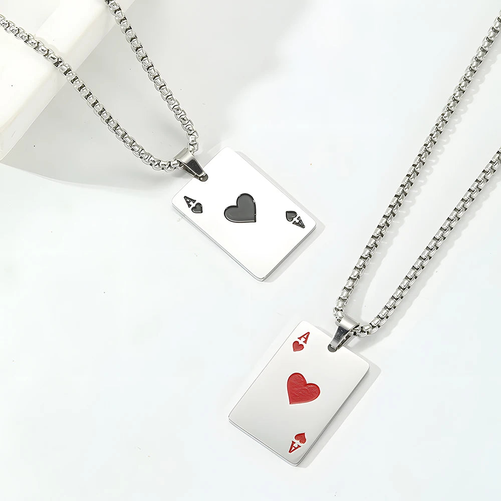 Ace of Spades Pendant Necklace