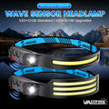 COB sensor headlamp on head strap