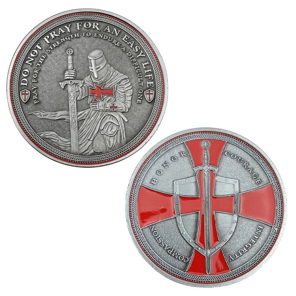 Knights Templar Red Cross Coin