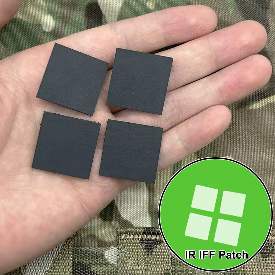 IR IFF patch set, 4 pieces, black hook-backed patches