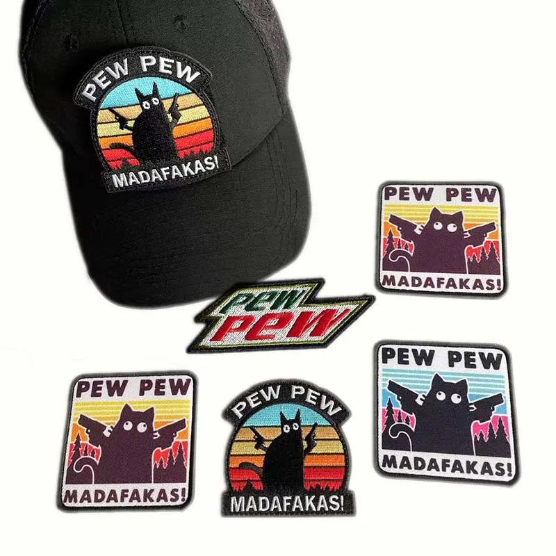 PEW Madafakas Funny Cat Patches