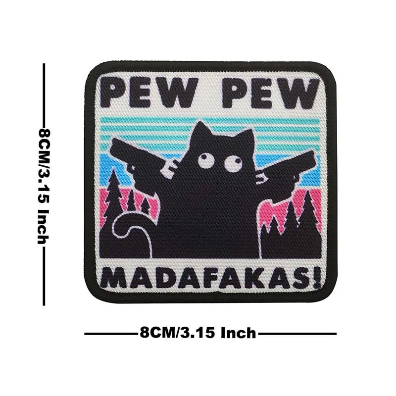 PEW Madafakas Funny Cat Patches