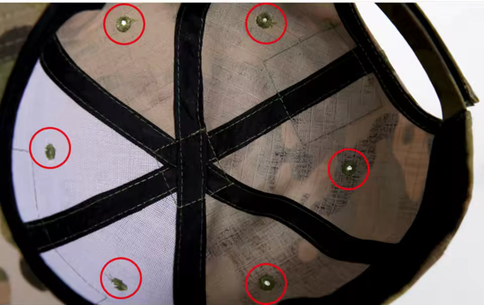Tactical cap velcro panel close up