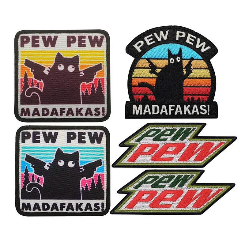 PEW Madafakas Funny Cat Patches