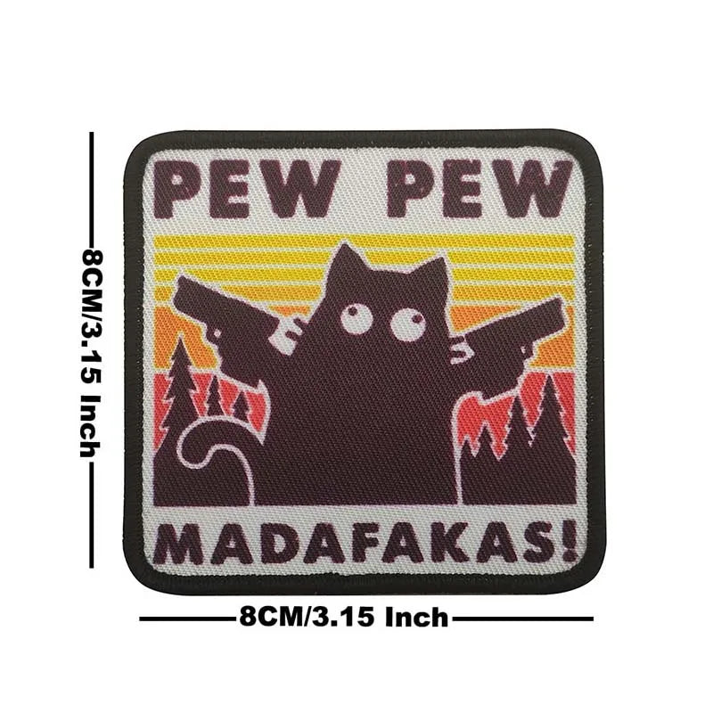 PEW Madafakas Funny Cat Patches