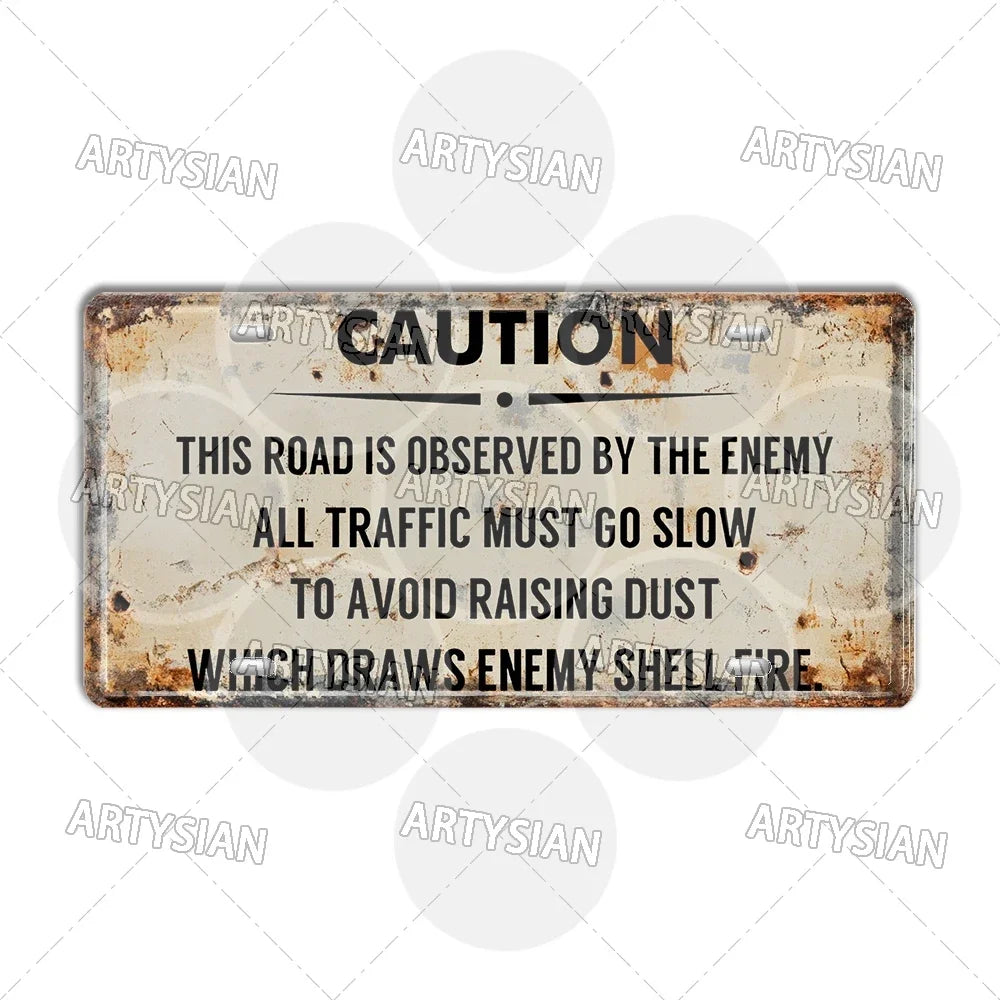 Cold War Berlin Wall Metal Sign