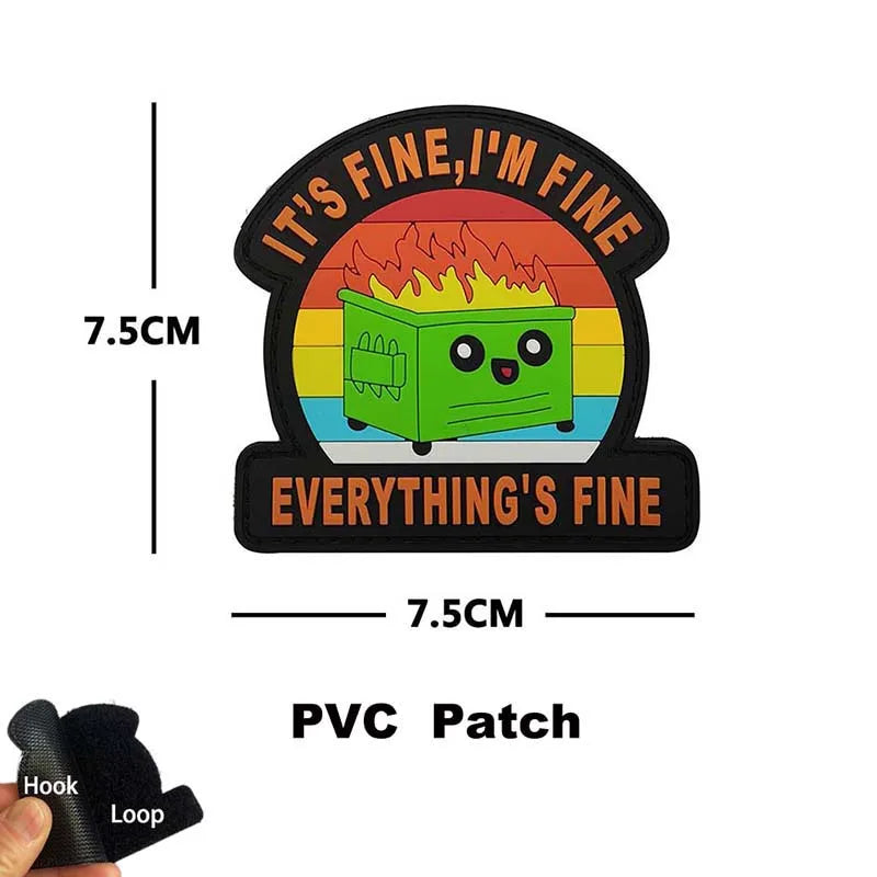 This Is Fine Dog & Cat Morale Patches