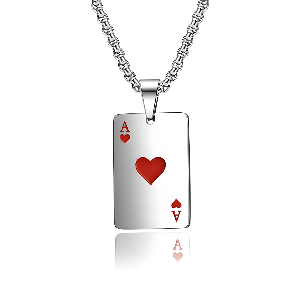 Ace of Spades Pendant Necklace