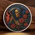 Memento Mori Skull and Rose Coin