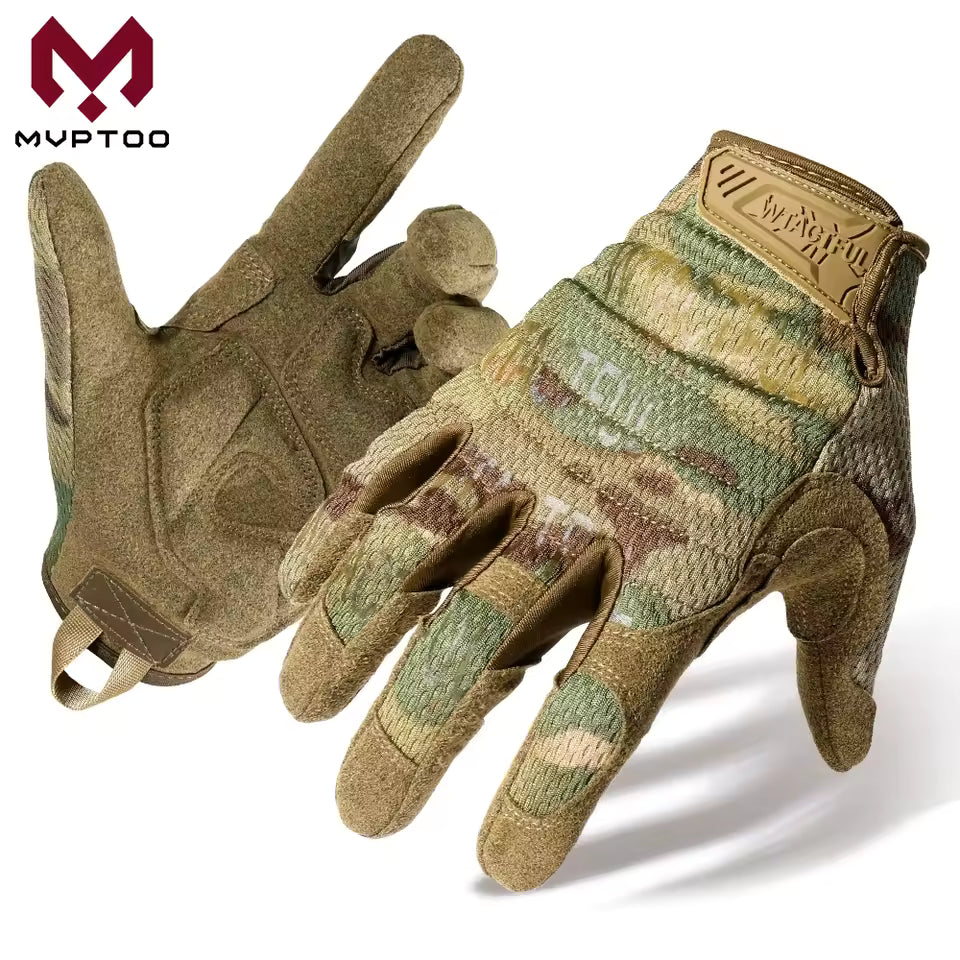 Touchscreen tactical gloves camouflage