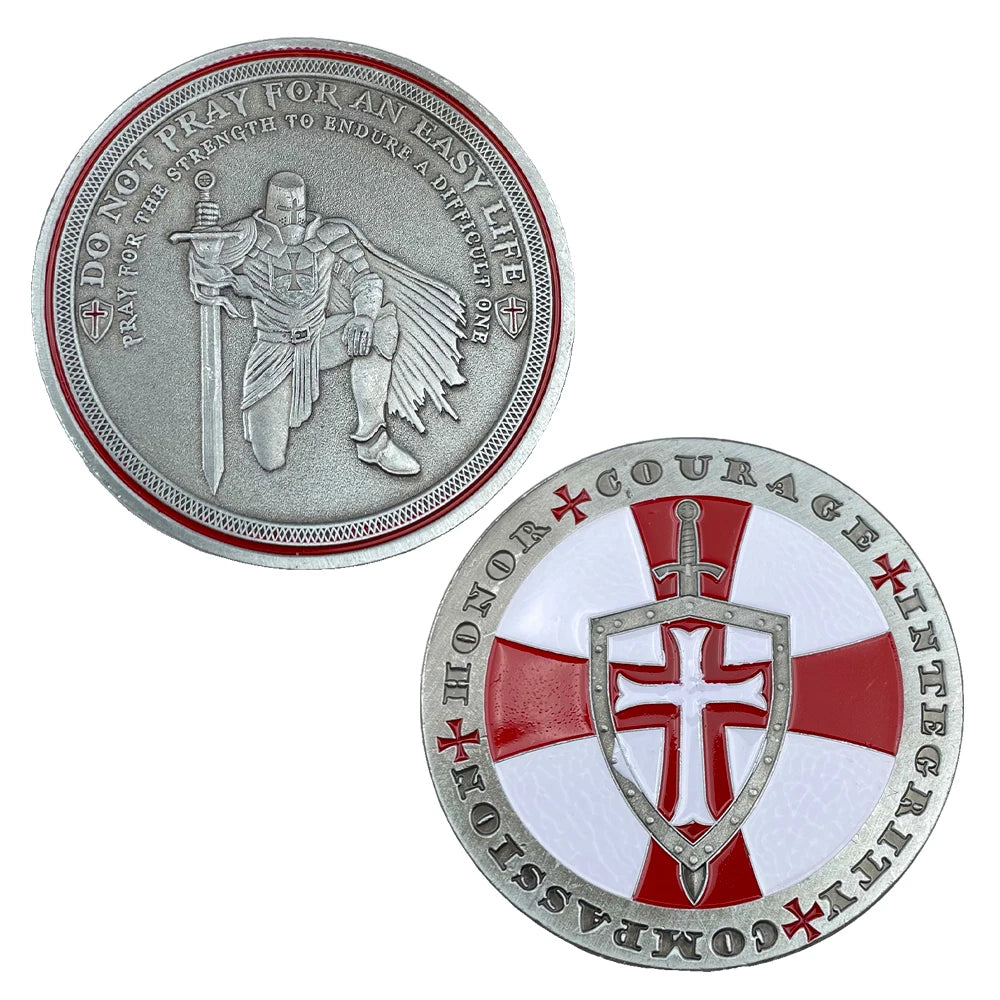 Knights Templar Red Cross Coin