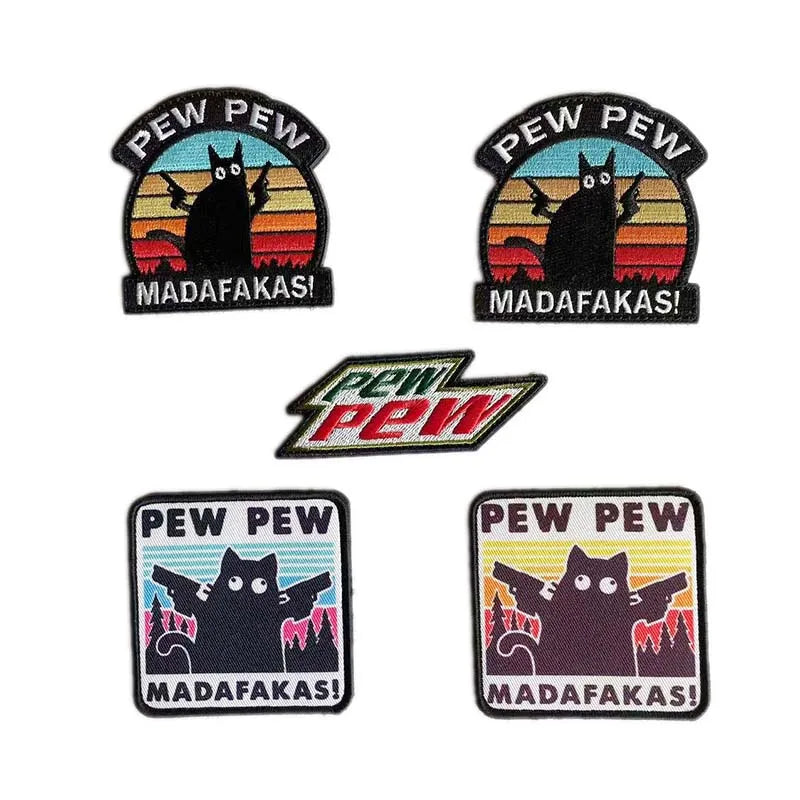 PEW Madafakas Funny Cat Patches