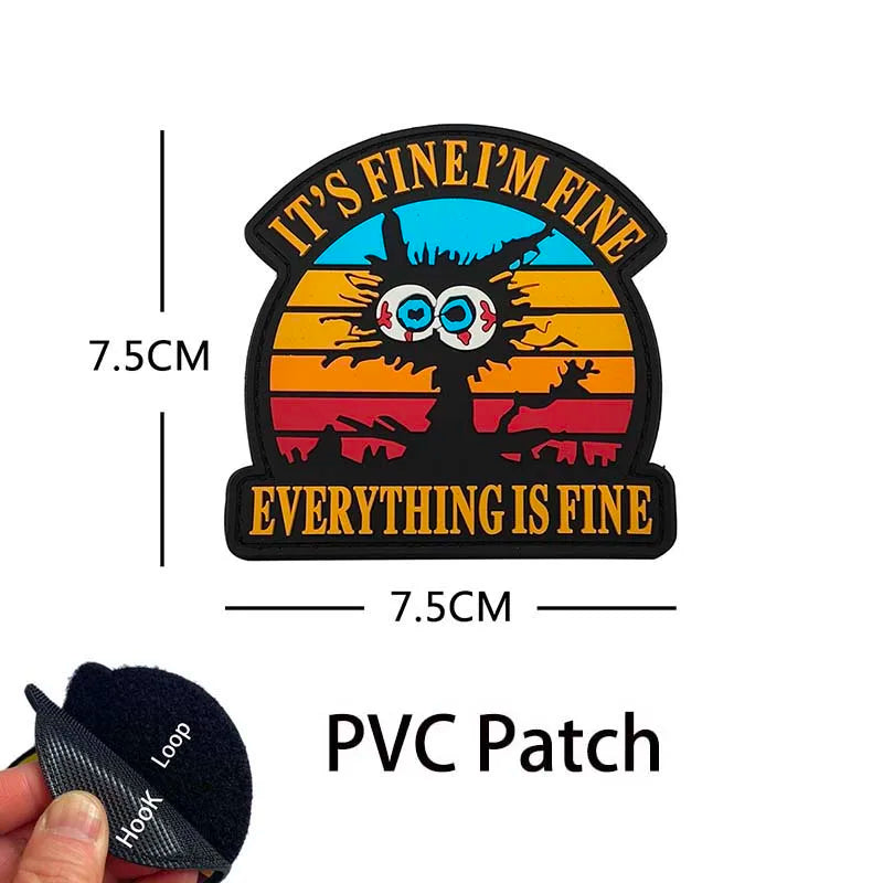 This Is Fine Dog & Cat Morale Patches