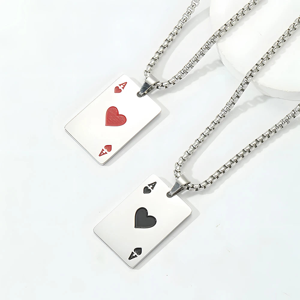 Ace of Spades Pendant Necklace