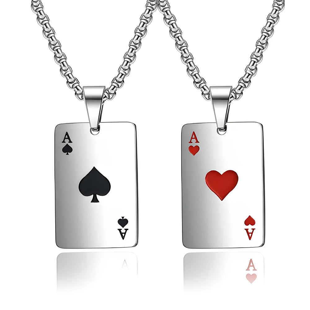 Ace of Spades Pendant Necklace