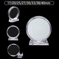 Acrylic coin capsules 10-pack with display stands