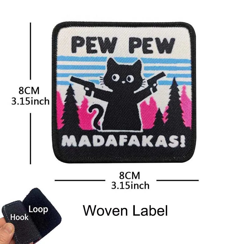 PEW Madafakas Funny Cat Patches
