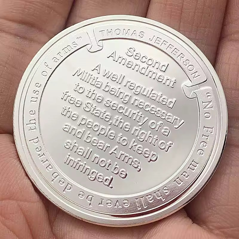 Saint Michael challenge coin edge detail
