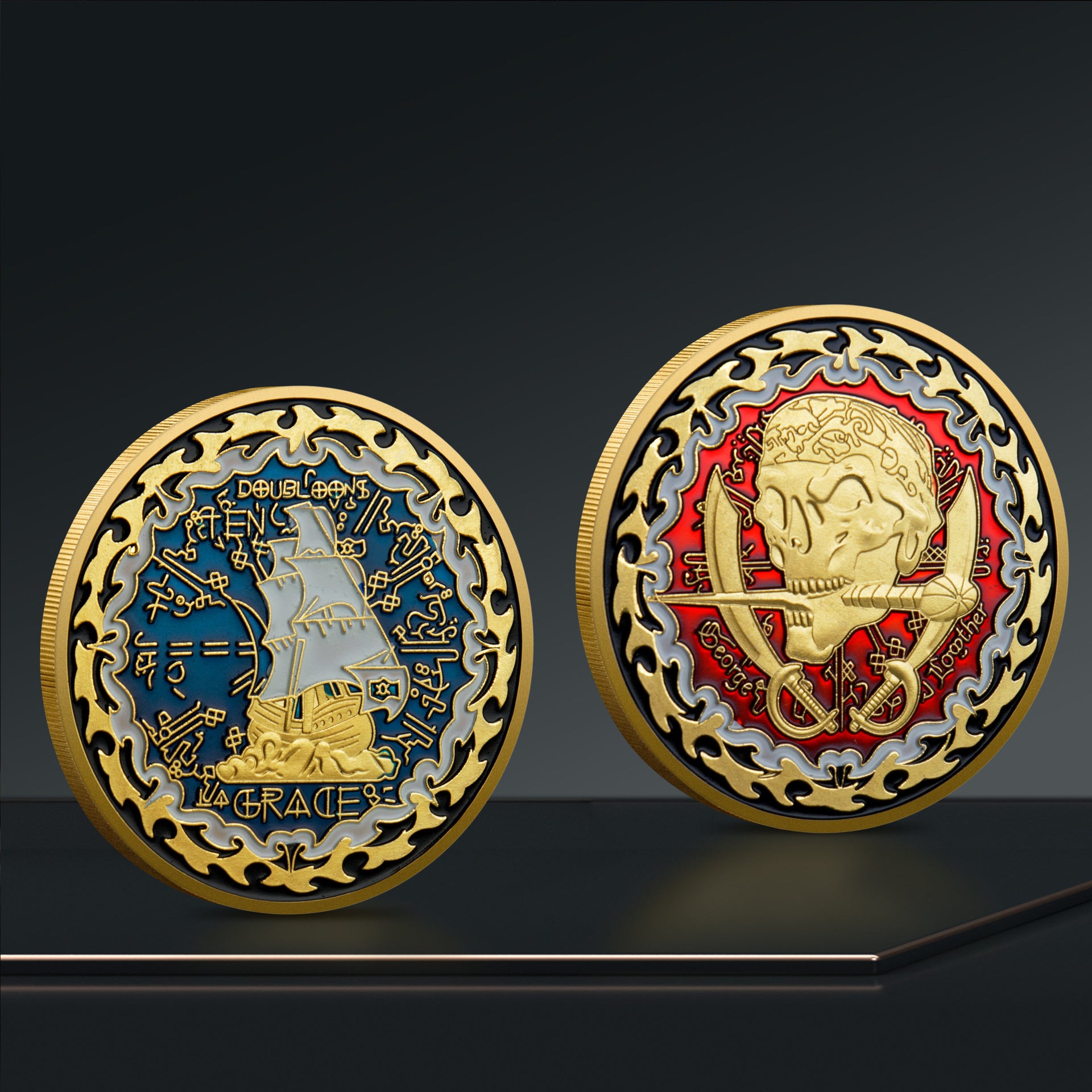 Pirate Skull Challenge Coin