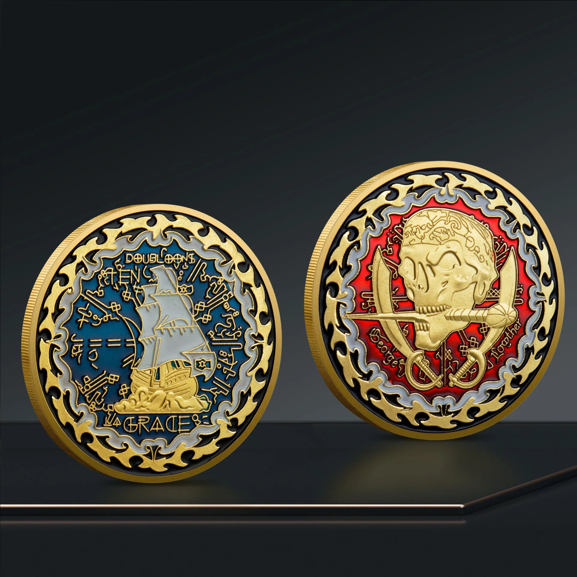 Pirate Skull Challenge Coin