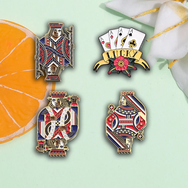 Playing Card Suit Enamel Pins
