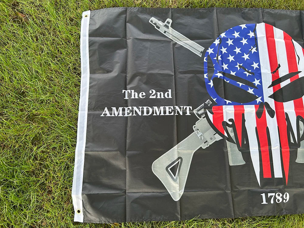 2nd Amendment Skull Flag, 3x5 ft