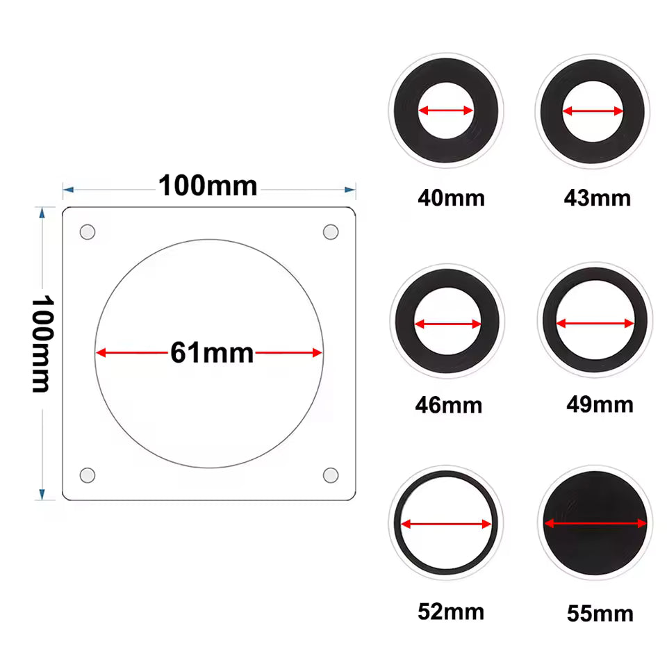 Magnetic acrylic coin frame, open showing magnets