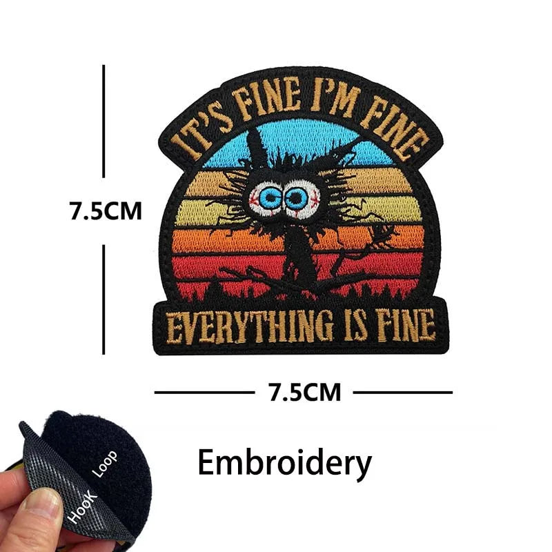 This Is Fine Dog & Cat Morale Patches