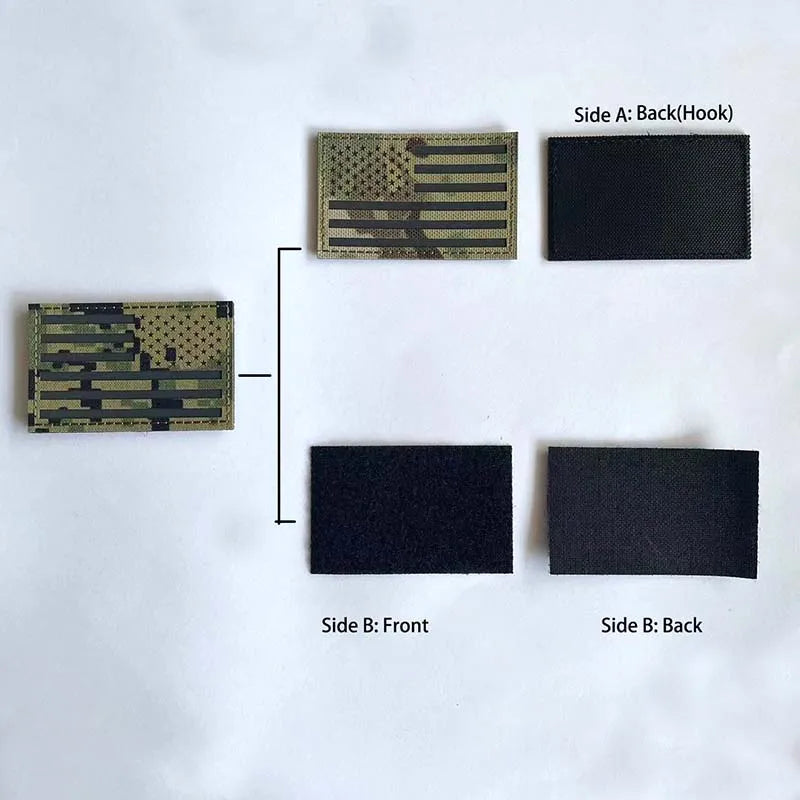 IR Reflective US Flag Patch 8 x 5 cm