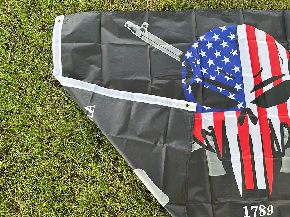 2nd Amendment Skull Flag, 3x5 ft