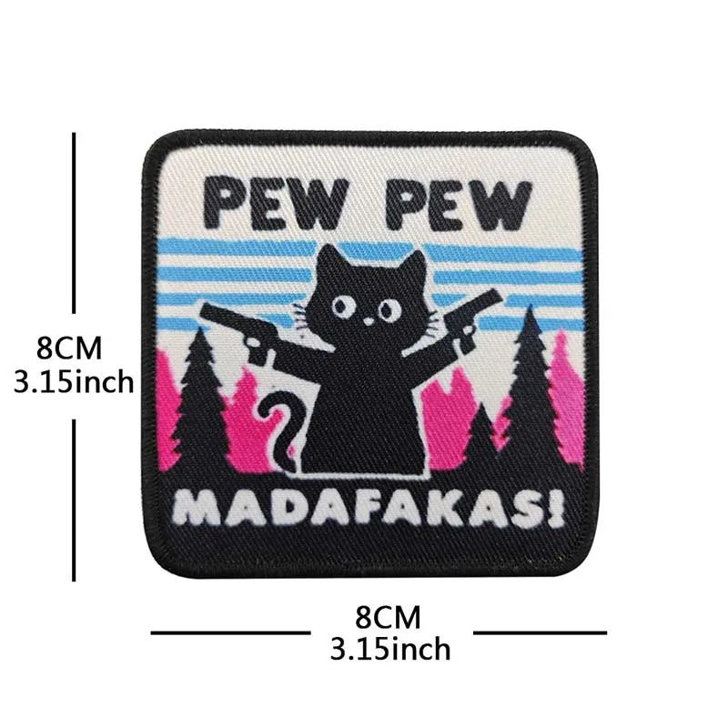 PEW Madafakas Funny Cat Patches